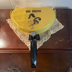 Vintage Nordic Ware Omelette Pan Mid Century Good Morning Rooster Camping Omelet